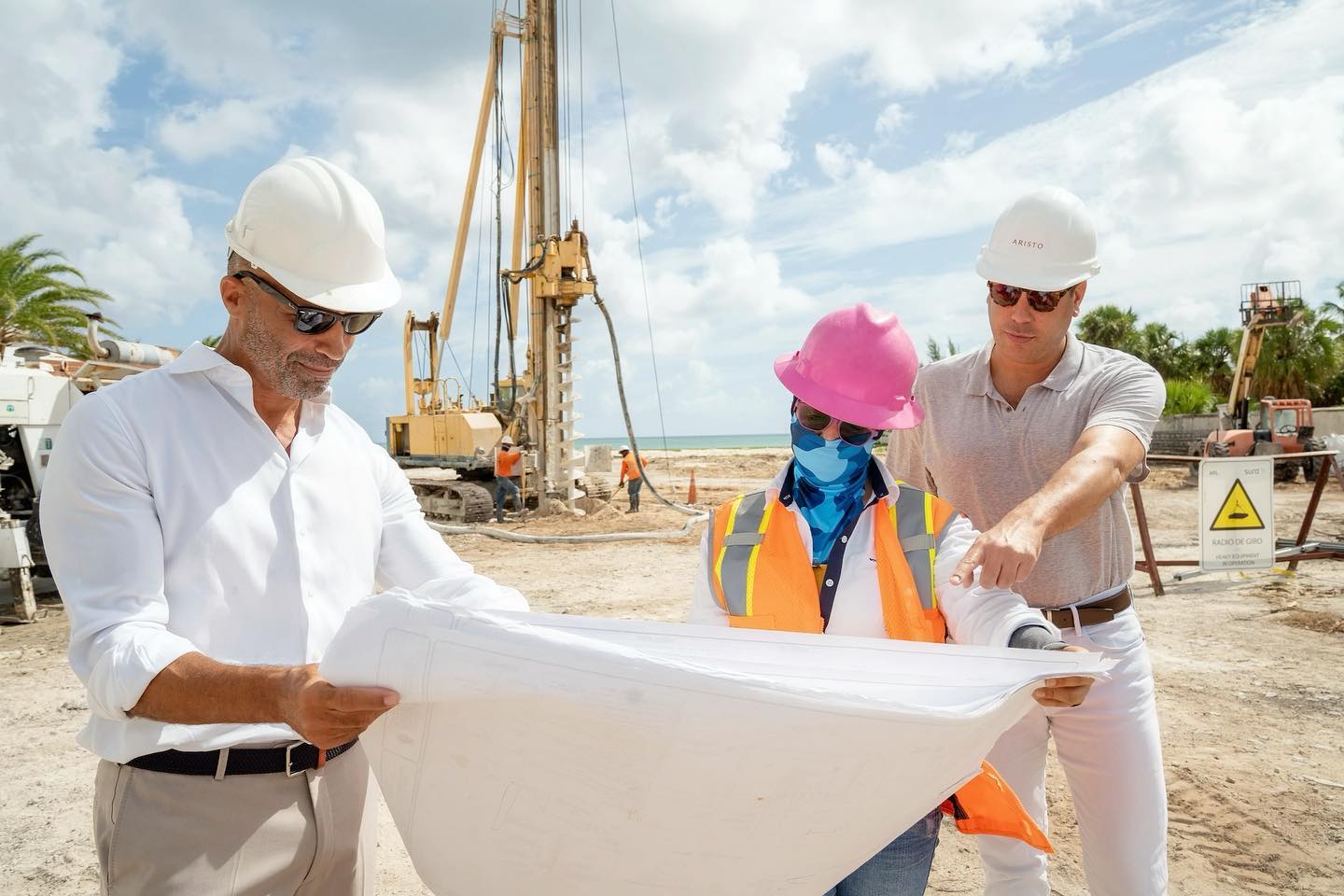 Jason Kinsale with Matthew Marco and construction manager