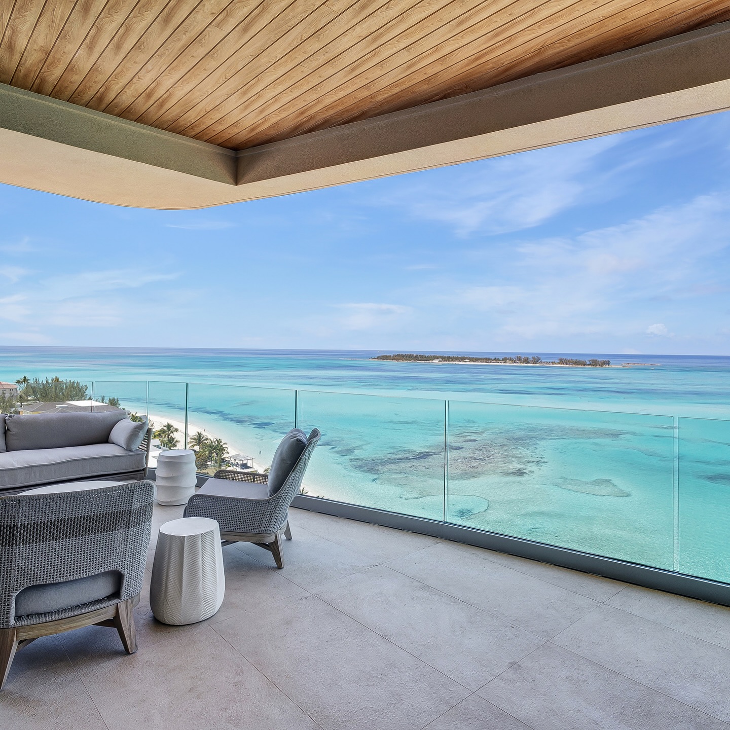 Lookout from Balcony over Carribean Ocean